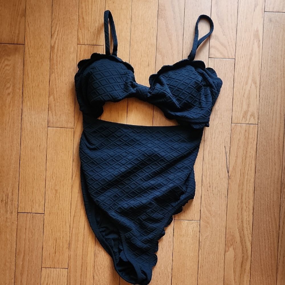 Cupshe Black Intimate Bra Soft Comfortable Swimsuit - Women's XL